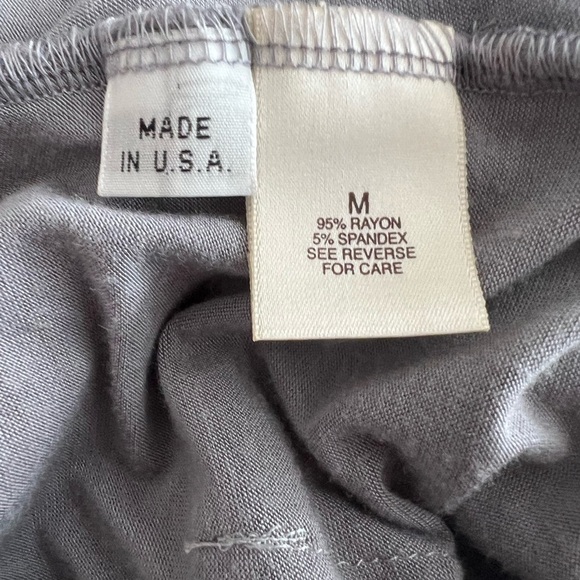 Arden B, size M, elephant gray, ruffled, crop top blouse. - Picture 2 of 9